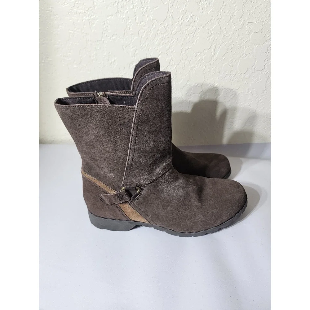 TEVA SEGUNDO WOMEN SHORT BOOTS SUEDE BROWN US 10‎